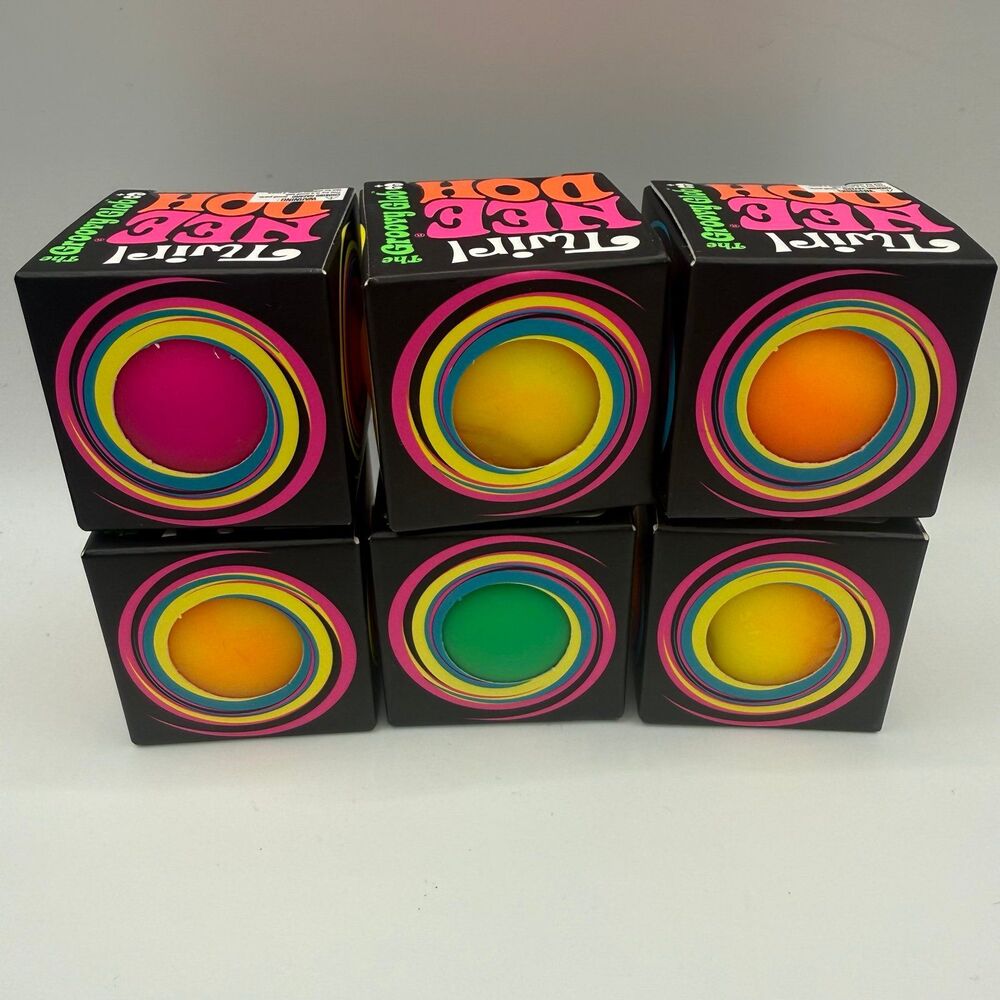 [6 Pack] Schylling - NeeDoh Groovy Glob Twirl: Fidget Sensory Toy